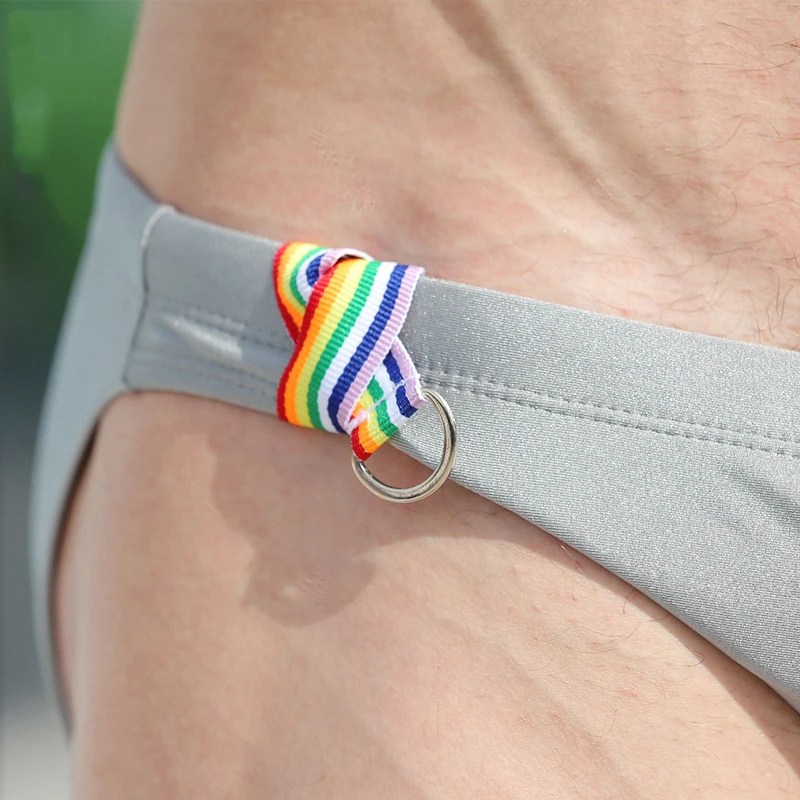 Мужские плавки быстросохнущие с сетчатой подкладкой сексуальные треугольные