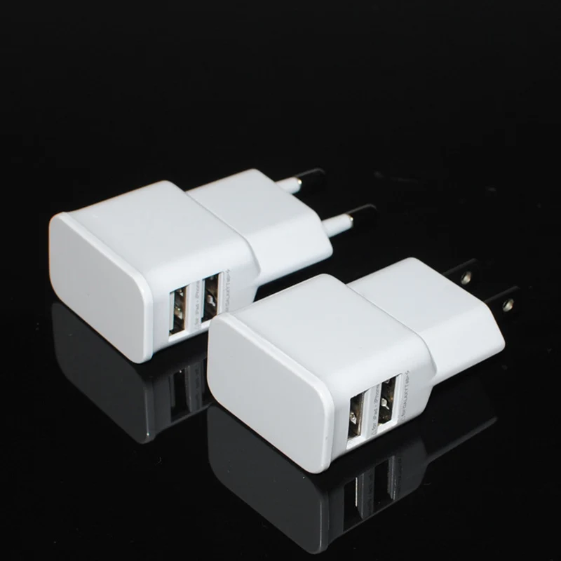 Двойной USB зарядное устройство 2A Быстрая зарядка Путешествия ЕС штекер Адаптер портативное Сетевое зарядное устройство кабель для мобильного телефона для iPhone samsung Xiaomi huawei