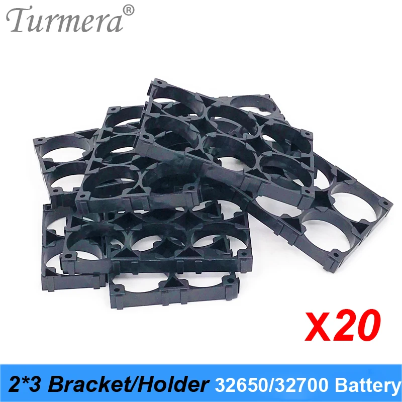 

Turmera 32650 32700 2*3 Battery Holder Bracket Cell Safety Anti Vibration Plastic Brackets For 32650 32700 Battery Pack 20pieces