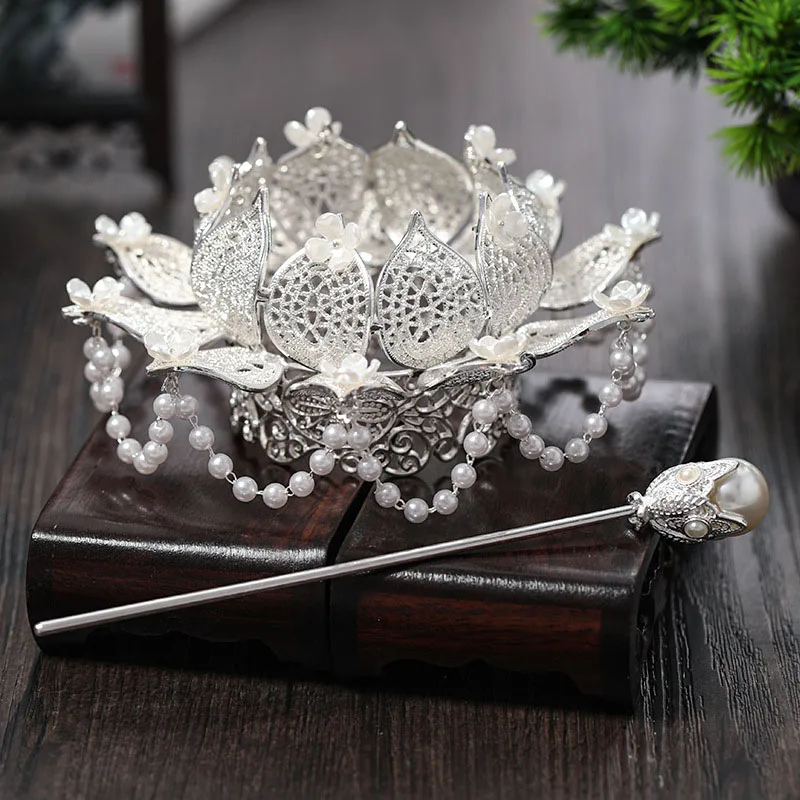 ヘアアクセサリー Atelier Edition : 25SS / Hair Acc Set (Silver) Hair Stick Jewellery Set 2023 New Retro Wedding Hair