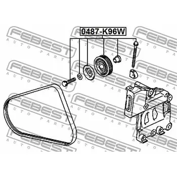 

Roller tension belt air conditioner kit MITSUBISHI PAJERO IV
