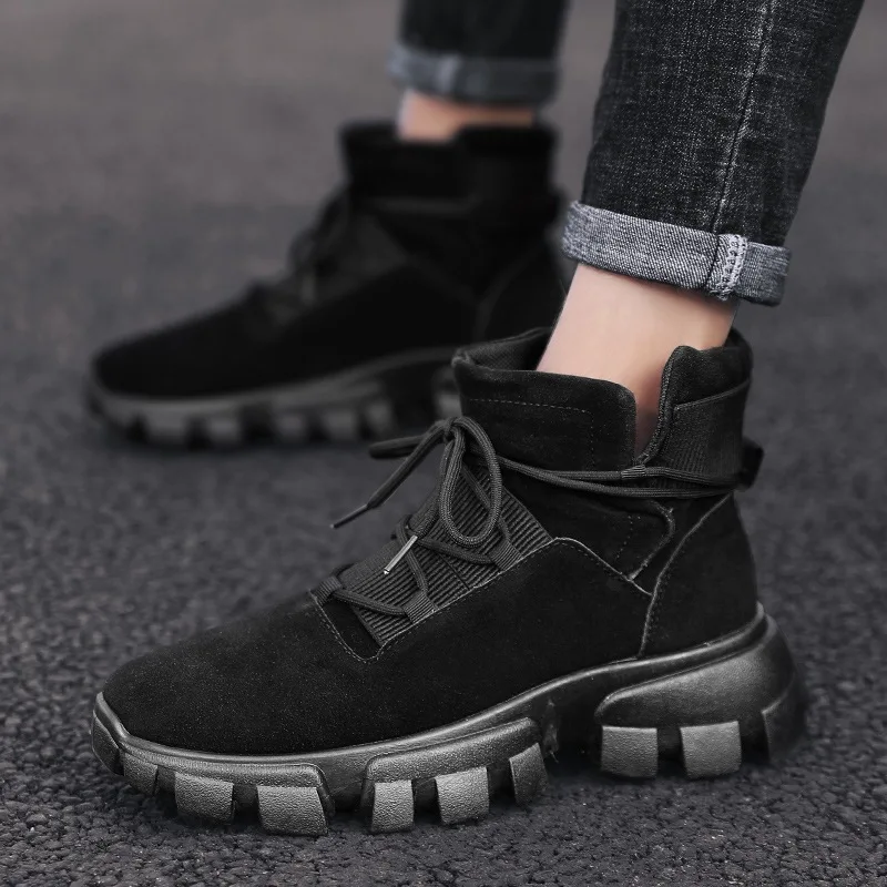 

Autumn MEN'S SHOES 2019 New Style Korean-style Trend Sports Casual Outdoor Running Basketball Shoes Students Hight-top Trendy Sh