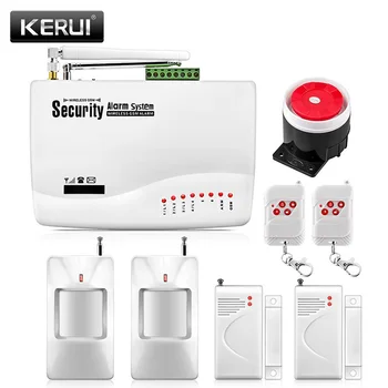 

GSM10A Two antenna Wireless/Wired Home burglar alarm GSM Voice Alarm System 900/1800/1900Mhz Auto dial remote arm/disarm