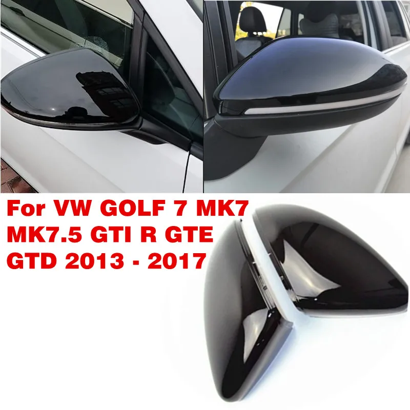 2 шт. для VW GOLF 7 MK7 MK7.5 GTI R GTE GTD 2013- Touran ABS боковая крышка зеркала заднего вида Сменные крышки корпуса