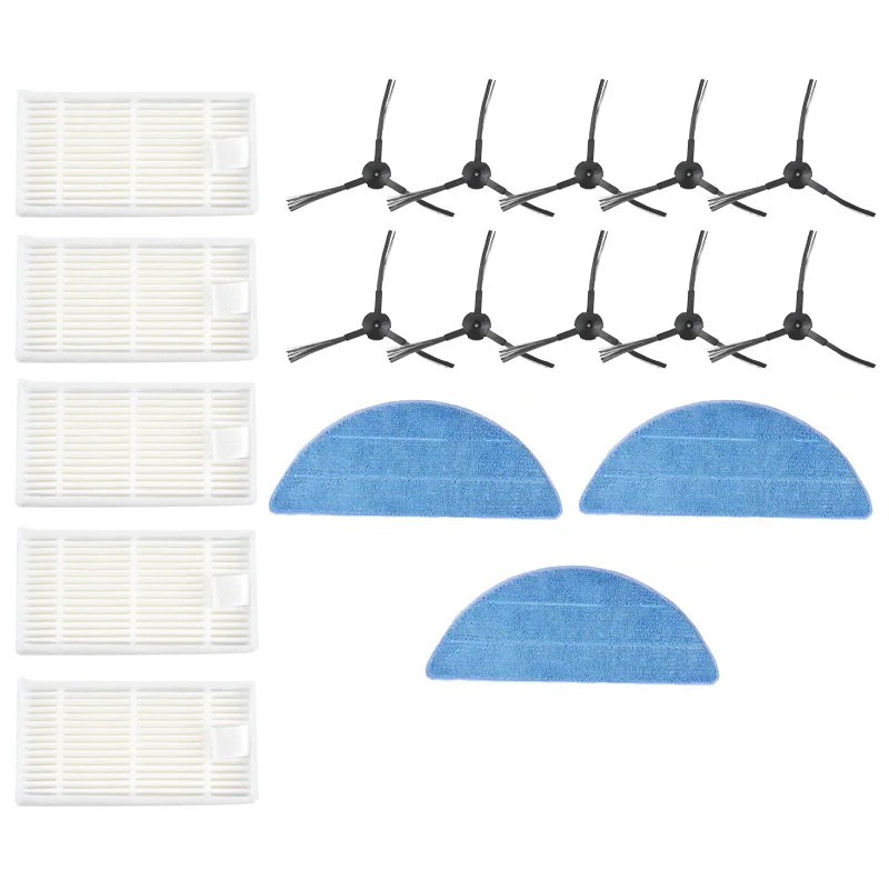 

Vacuum Cleaner Side Brushes Mop Cloths Filters Set for Medion MD16192,MD18500,MD18501 MD18600 Household Appliances Parts
