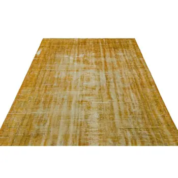 

Handmade Yellow Vintage Overdyed Turkish Area Rug 177x280 Cm-5'10''X9'2''