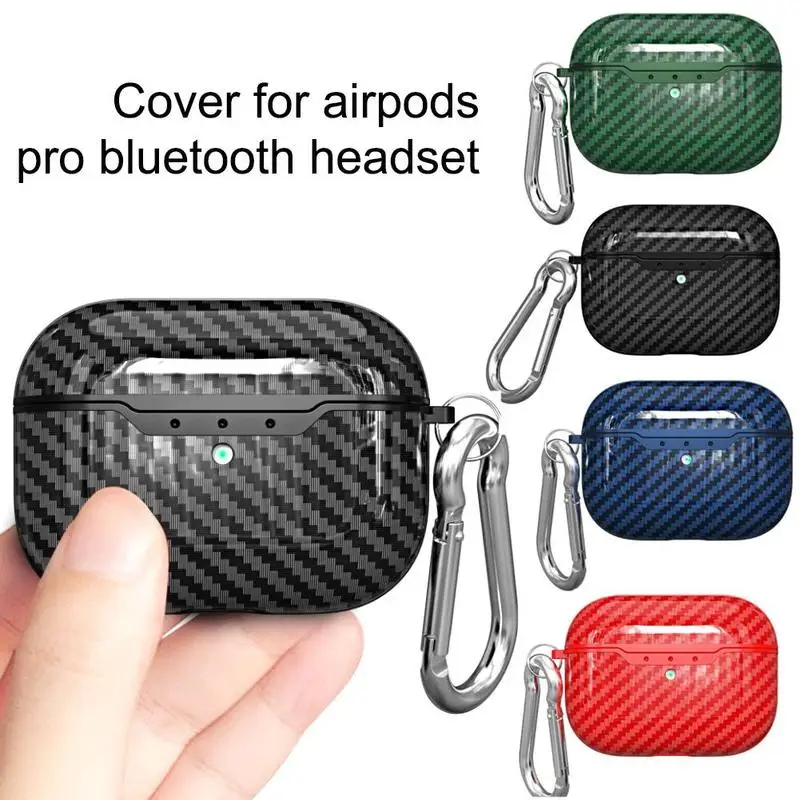 Чехол из углеродного волокна ТПУ для AirPods Pro беспроводные наушники с Bluetooth