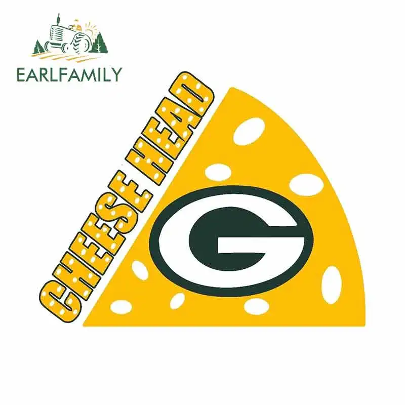 EARLFAMILY 13 см x 10,2 см для ватрушек Green Bay Packers Логотип забавные виниловые наклейки на машину солнцезащитный крем RV наклейки на фургон аксессуары JDM