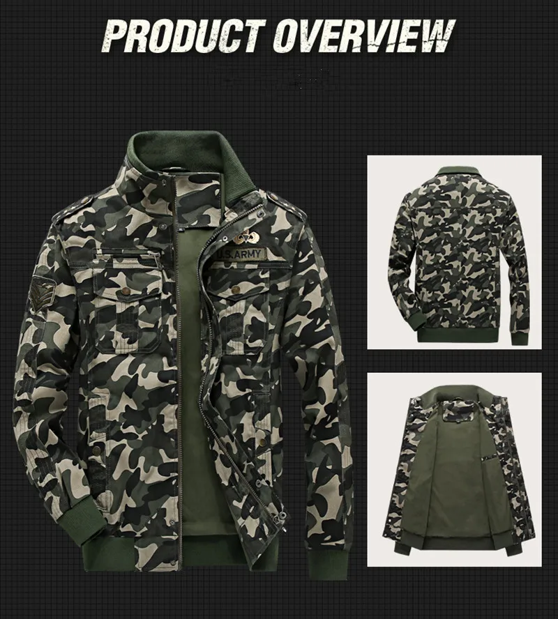 Новые камуфляжные военные куртки мужские Осень Slim Fit хлопковые куртки мужские камуфляжные армейские пальто Masculino уличные хлопковые большие размеры 6XL