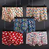 Men's Ice Silk Boxer Lovely Cartoon Print Underwear Men INS Wind Seamless Middle Waist Comfortable Breathable Boxers ► Photo 2/6