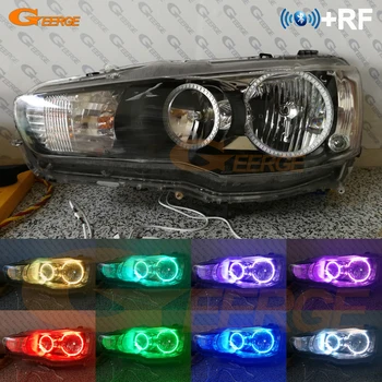 

RF remote Bluetooth APP Multi-Color Ultra bright RGB LED Angel Eyes kit For Mitsubishi Lancer X 10 2007-2016 Halogen headlight