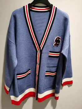 

Women Sweater 2020 Spring and Summer New College Style Long-sleeved Casual Sweater Knitted Cardigan