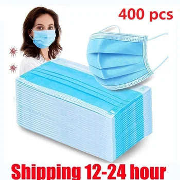 

50-400Pcs Face 3 Layers Non-woven Filter Mascarillas Anti-pollution Disposable Facial Mascarilla Personal Mouth Face Mascarillas