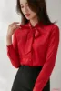 New 2021 Fashion Women Blouses & Shirts Pink Female Top Long Sleeve Office Work Clothes 6