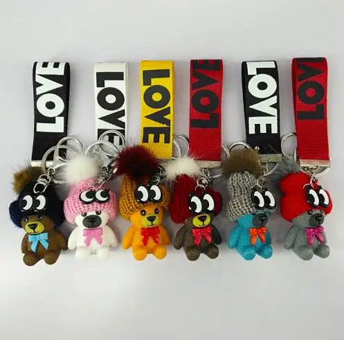 Новинка брелки для ключей в виде мишки тедди женский милый медведь модные