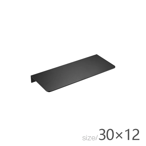 30cm black punch Серебристые матовые полки для ванной комнаты, органайзер, скандинавские настенные утолщенные алюминиевые стеллажи для хранения, металлические полки для душа - Цвет: 30cm black punch