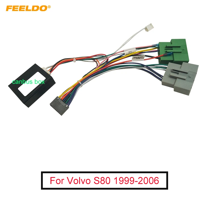 

FEELDO Car 16pin Audio Wiring Harness With Canbus Box For Volvo S80 99-06 Aftermarket Stereo Installation Wire Adapter