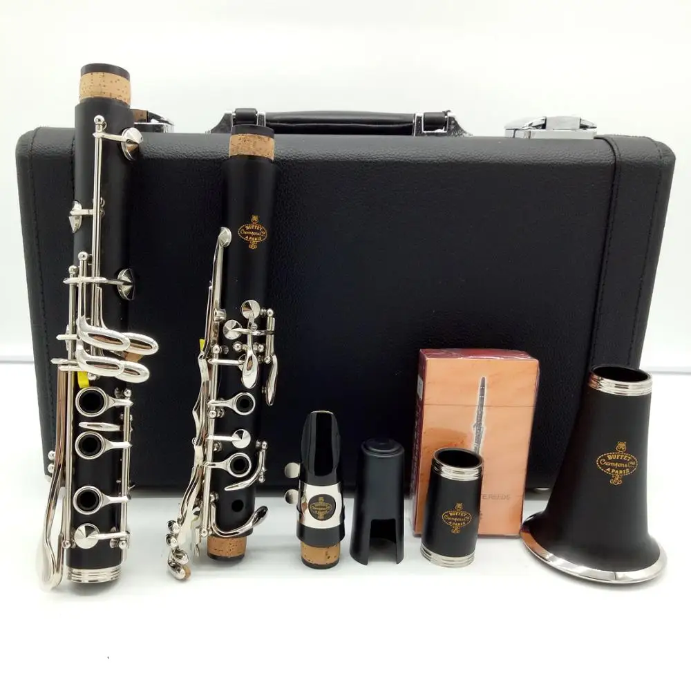 

Brand New Music Fancier Club Bakelite A Clarinets E13 Professional Clarinet Silver Plated Keys 17 Keys With Case Mouthpiec