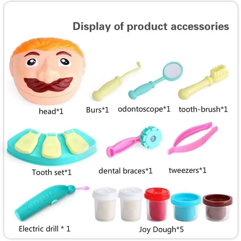 Детские головоломки цвет грязи маленький дантист Diy экологический игровой дом волшебный Пластилин плесень набор образовательных игрушек