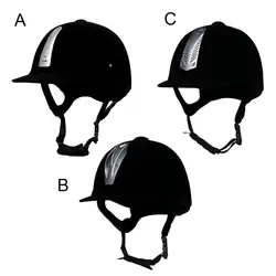 Unisex Equestrian Helmet Unisex Classic Velvet Horse Riding Helmet Horse Equipment Cycling Helmet Protection Cap