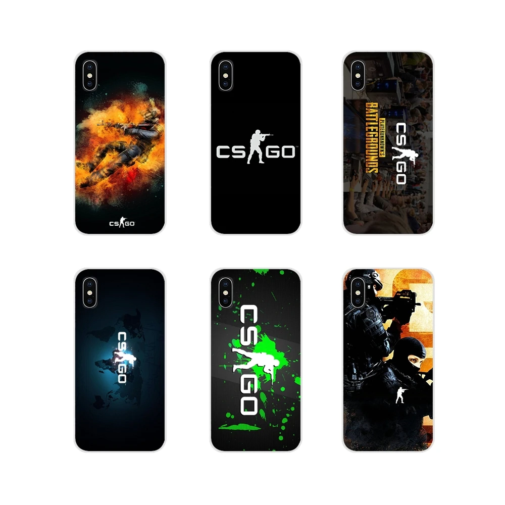 

TPU Transparent Skin Case For Xiaomi Mi4 Mi5 Mi5S Mi6 Mi A1 A2 5X 6X 8 9 Lite SE Pro Mi Max Mix 2 3 2S Counter Strike cs go Game