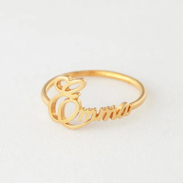 Real Gold Name Ring 2024 | favors.com