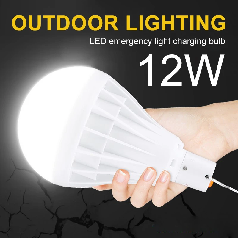 bombilla recargable usb lampara de emergencia luz de trabajo 14 led 12 w tienda luces exterior jardin luz de negocios