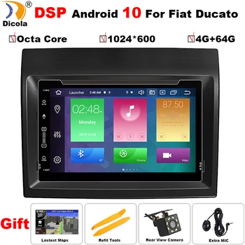 

DSP Car Android 10 DVD GPS Player for FIAT Ducato 2006-2017 CITROEN Jumper PEUGEOT Boxer Radio BT Mirror Link Map WIFI 4GB+64GB