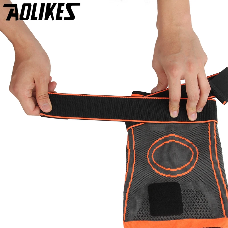 3D тканый напорный наколенник для баскетбола, тенниса, пешего туризма, велоспорта, поддержка колена, профессиональный защитный спортивный наколенник