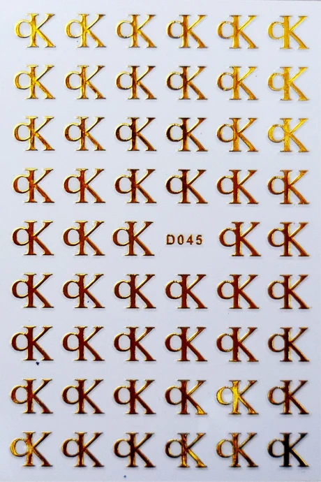 D045 Наклейки для ногтей от известного бренда L наклейки для дизайна ногтей для маникюра наклейки для ногтей наклейки для дизайна Фольга украшения для маникюра - Цвет: D045