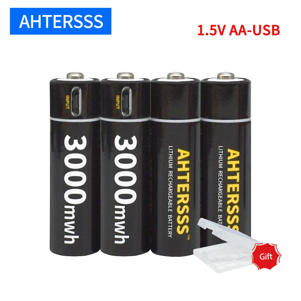 

1.5v AA battery 3000mwh usb aa li-ion rechargeable battery Constant voltage