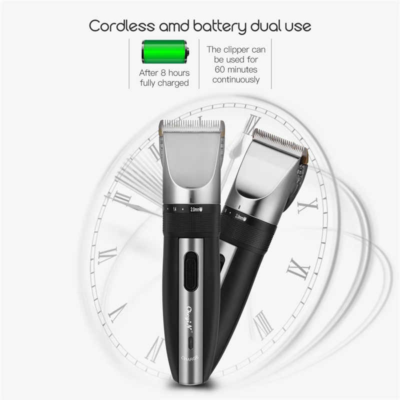 Portable Adjustable Men's Haircut Electric Cutter Machine Super Quiet Titanium Blade Grooming Trimm