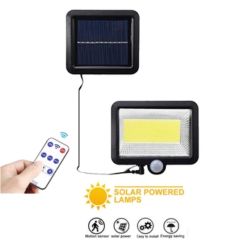 

100 LED solar LED Power PIR Motion Sensor Wall Light Outdoor Energy Saving Street Yard Path Home Garden Security Lamp seperable
