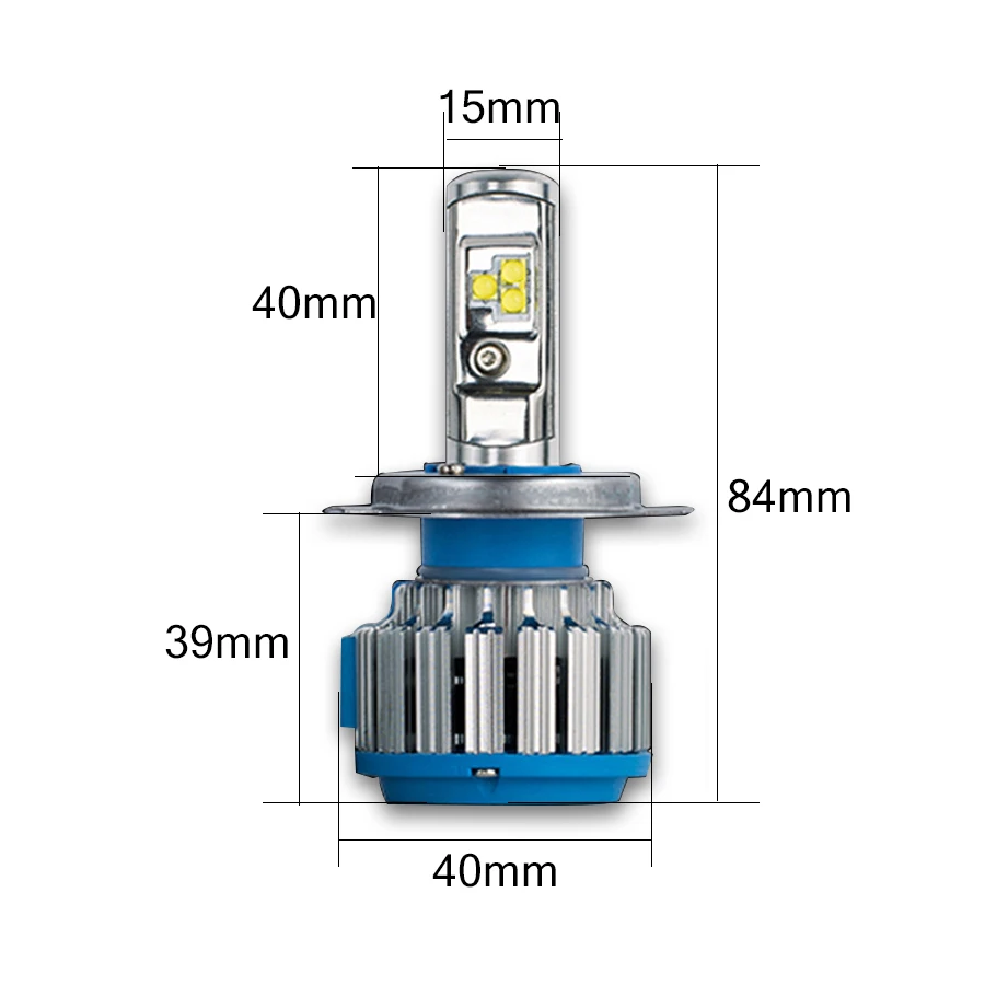 XENCN T1 светодиодный H4 9003 HB2 70 Вт 7200LM 6000 К холодный белый турбо автомобиль светодиодные лампы для фар Высокий Низкий Hi/Lo луч авто светильник 2 шт