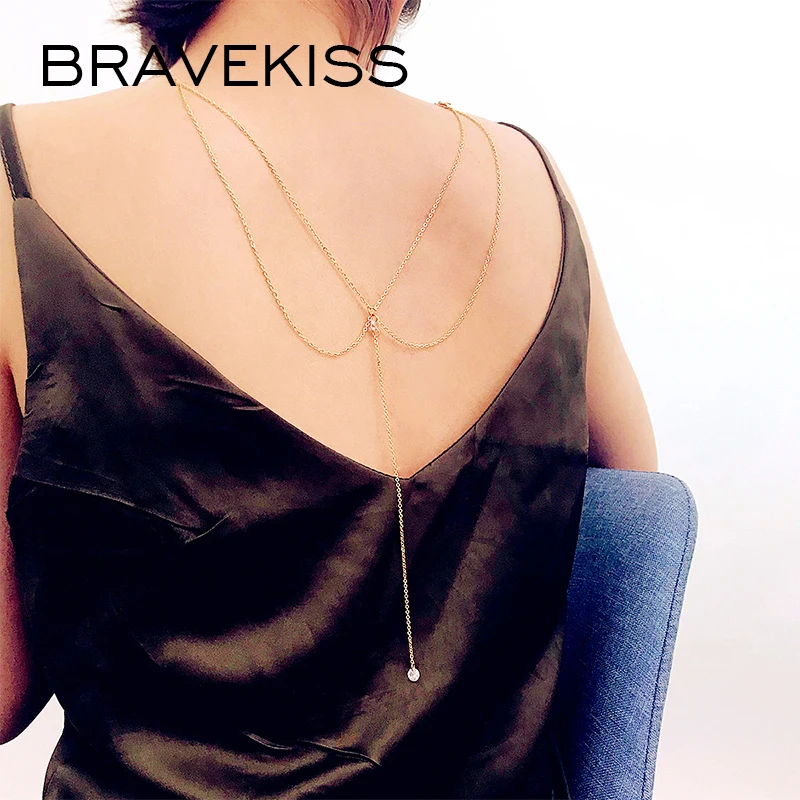 BRAVEKISS, Ретро стиль, 2 цвета, с кисточками, на шею, на цепочке, свадебное ожерелье для женщин, любовь, подвеска, модные ювелирные аксессуары, BPN1336