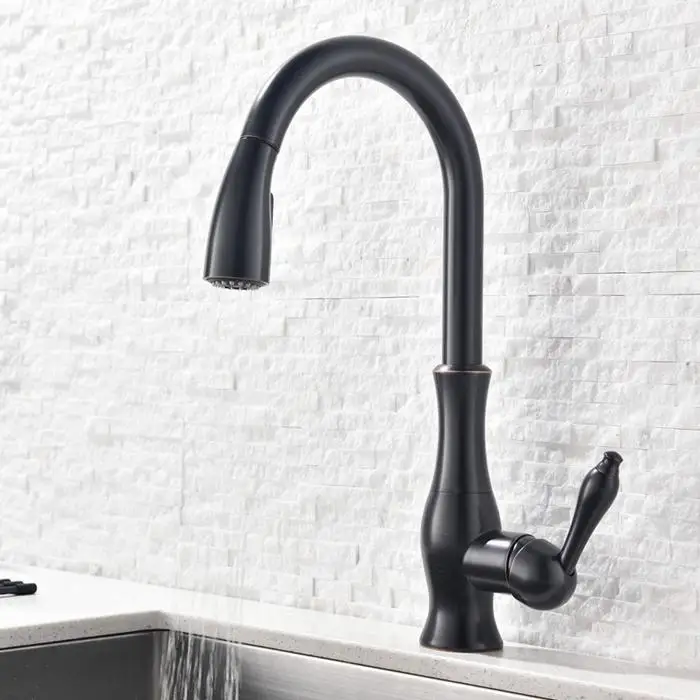 GOLD PULL OUT KITCHEN FAUCET (10)