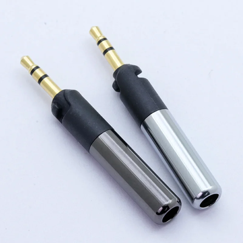 100pcs lot Mini 2 5mm 3 Poles Stereo Male Plug Soldering Wire Connector Gold Plated 3 Pin 2 5mm Plug for Headphone Earphone Jack