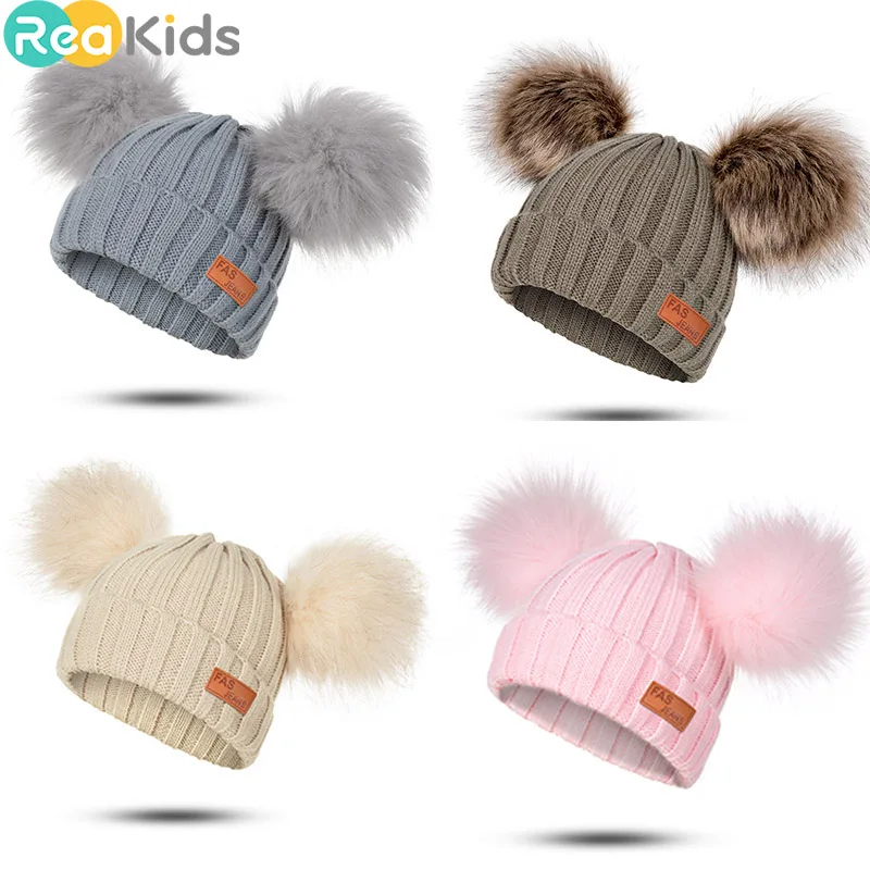 REAKIDS/1 предмет зимняя теплая шапка для новорожденных шапочка волос вязанная НОВАЯ