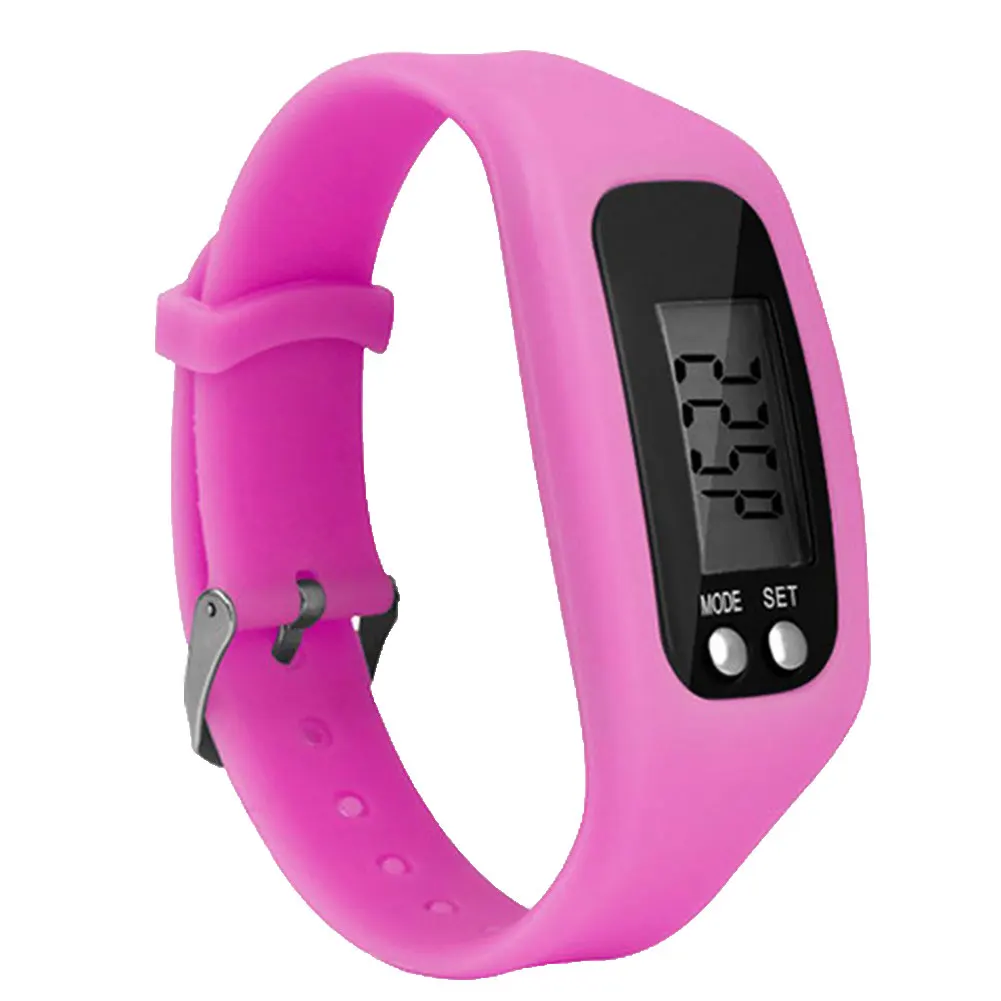 Sport Running Silicone Pedometer Calorie Step Counter Digital Watch Bracelet 3d pedometer,smart bracelet