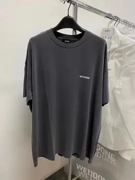 

Oversize WE11DONE T Shirt Hip Hop Men Women 1:1 Best Quality Small logo printing WELLDONE T-shirt Loose Top Tee