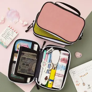 

Large Capacity Pencil Case Pencil Pouch Simple Pencil Pen Bag Portable Stationery Pen Case School Office Supplies C26