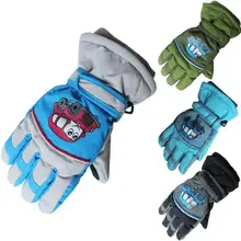 Лыжные перчатки с героями мультфильмов; зимние теплые детские лыжные перчатки для сноубординга; милые зимние варежки; водонепроницаемые лыжные перчатки для детей 4-10 лет