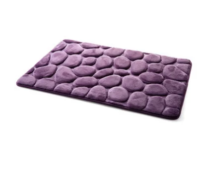 purple 40*60 см коралловый флис ванная комната пены памяти коврик комплект Туалет шаблон для ванной нескользящие коврики напольный ковер набор матрас для декора ванной комнаты - Цвет: purple