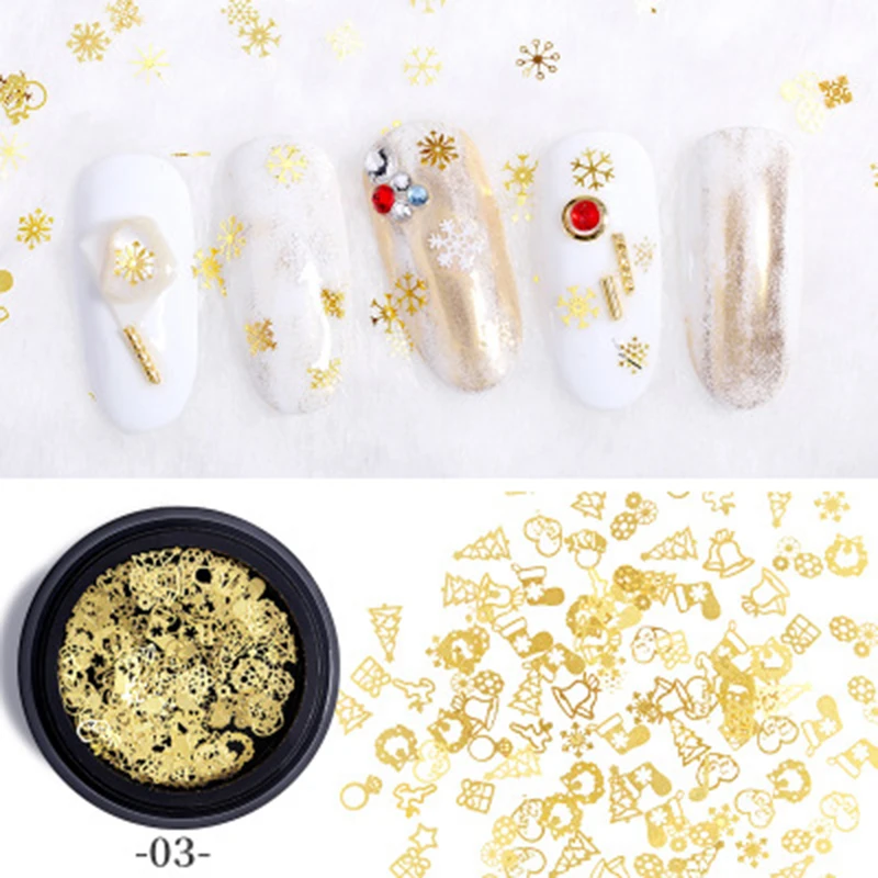 1 коробка полые снежинки для ногтей блестки зимние украшения для ногтей тонкие AB ползунки для ногтей 3D маникюрные советы