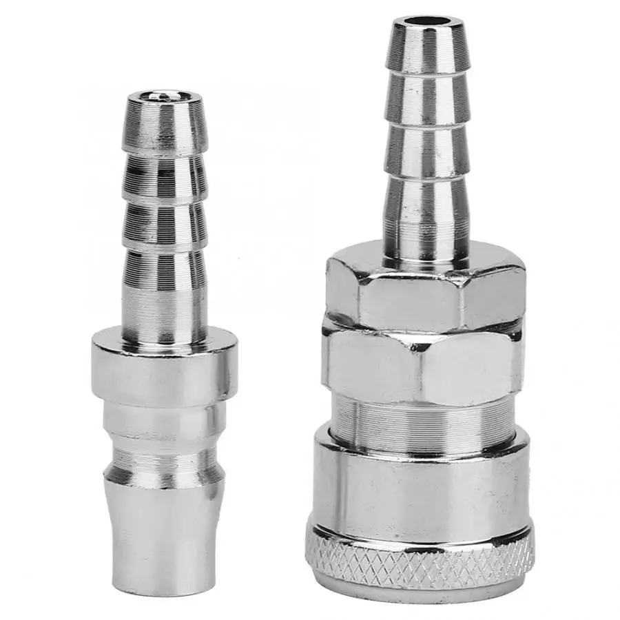 Iron Galvanized Pneumatic Hose Quick Coupler Air Compressor Connector Line Hose Fittings 20Pcs