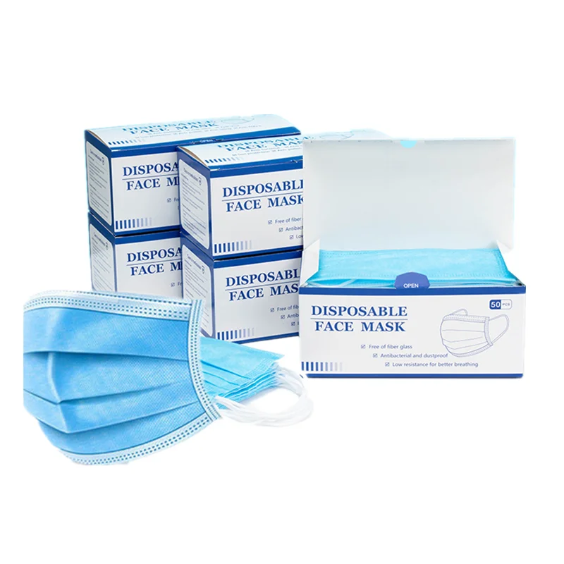 

50pcs Mask Disposable Protect 3 Layers Filter Masks meltblown cloth maskHaze Dust Prevention Breathable