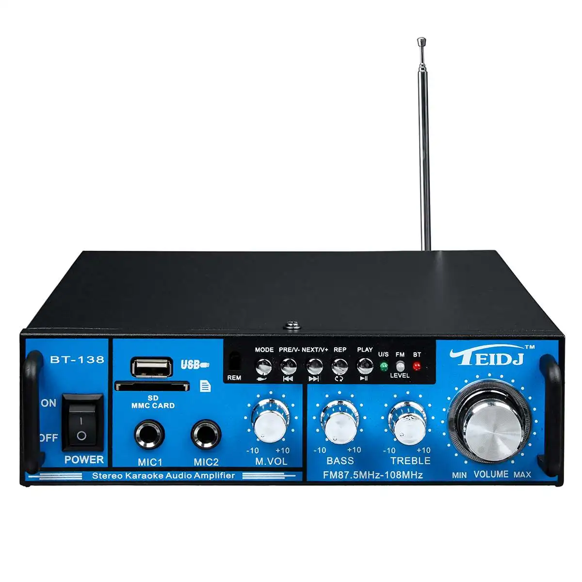12 В/220 В 2 канала HIFI bluetooth аудио усилители 800 Вт FM аудио усилитель мощности музыкальный плеер для домашнего автомобиля с пультом дистанционного управления