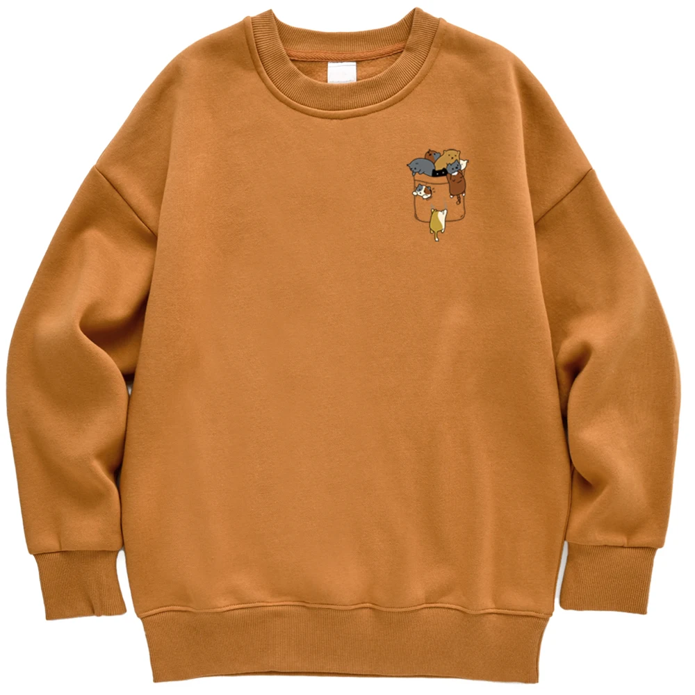 Sweatshirts Men Pullovers Fashion Hoodie Harajuku Streetwear Autumn Full Cat Dog Loose