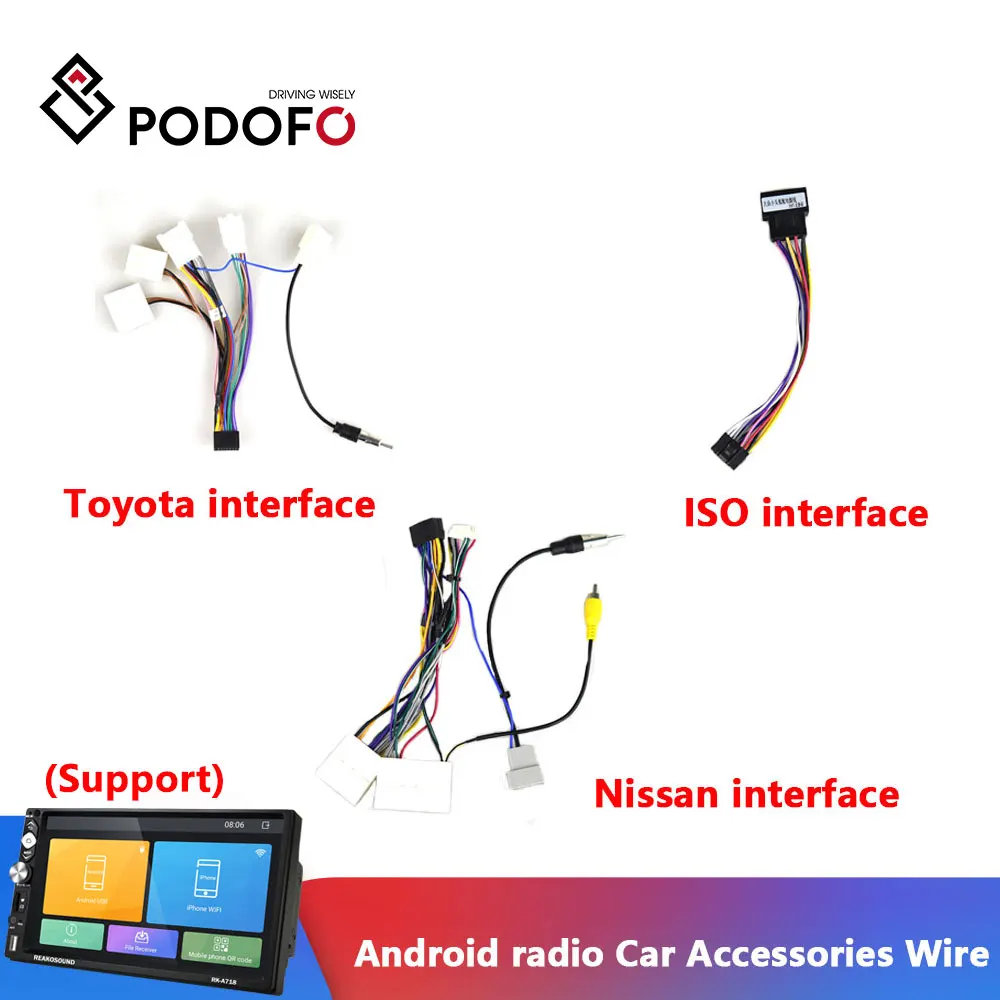 Podofo 2 Din автомобильный радиоприемник Android 8,1 универсальная gps-навигация Bluetooth Сенсорный экран аудиосистема с WIFI FM Автомобильный мультимедийный MP5 плеер