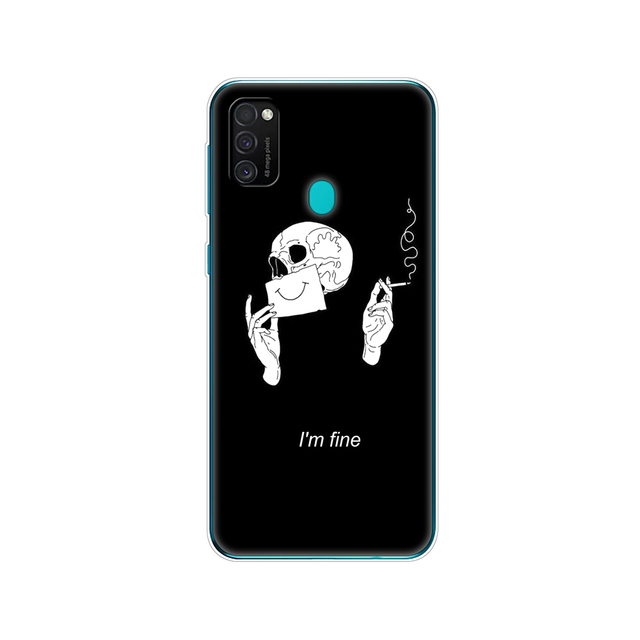 Samsung M21 Case 6.4" Soft Silicon Tpu Cover For Samsung Galaxy M21 M 21 SM-M215FZGUSER m215 Phone Back Shell Bumper Funda